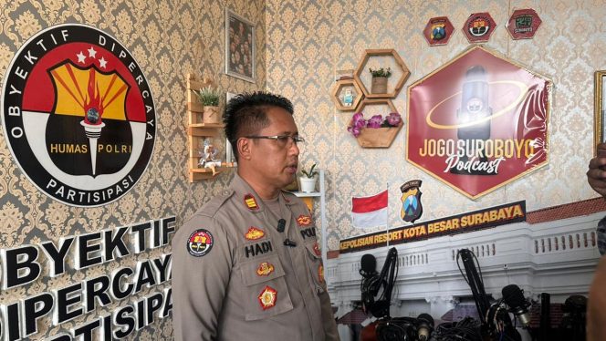 
					Polrestabes Surabaya Amankan Tersangka Pencurian Sandaran Kursi Besi Fasilitas Umum