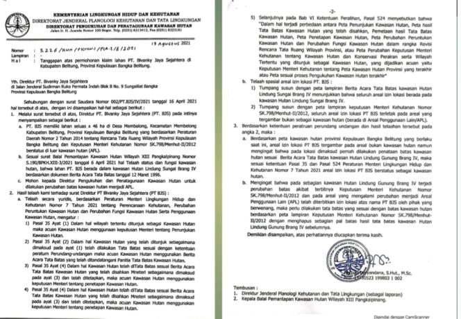 
					Diduga Akali Status Hutan Lindung, PT BJS Klaim Sepihak 46 Hektare Lahan di Belitung